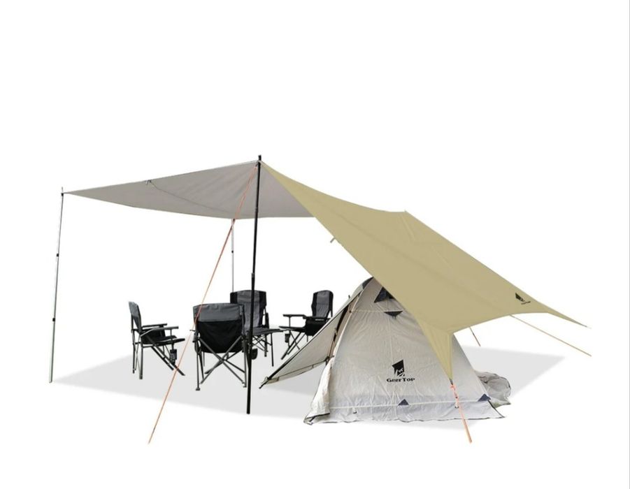 Geertop khaki 6 osobowa wodoodporna plandeka uv outdoor