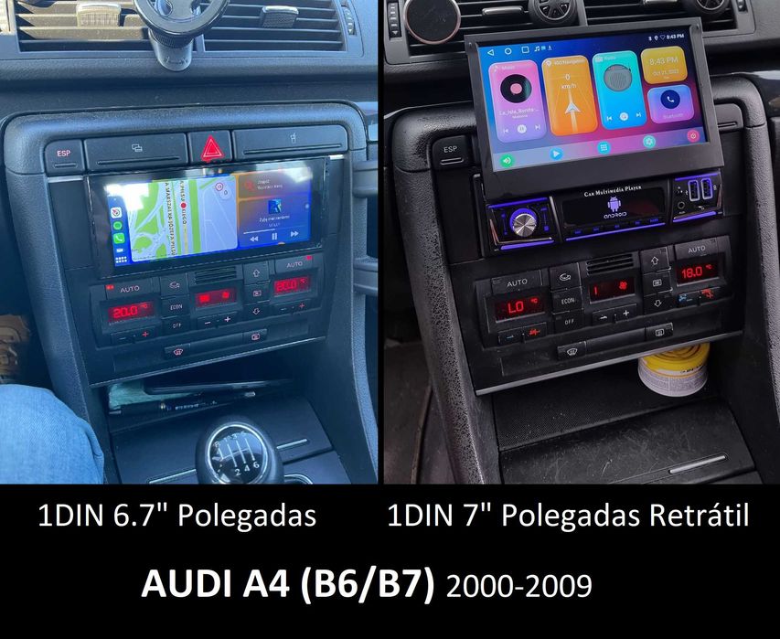 (NOVO) Rádio 1DIN • AUDI A2/A3/A4/A6/A8 • Android GPS (2DIN)