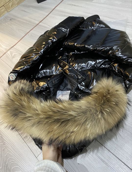 Nowa kurtka damska zimowa Moncler ski futro gęsi puch czarna S M