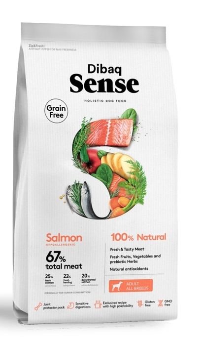 Ração de cão Dibaq Sense grainfree 12kg de salmão