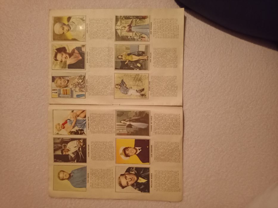 Álbum artistas de cinema completo raro anos 50