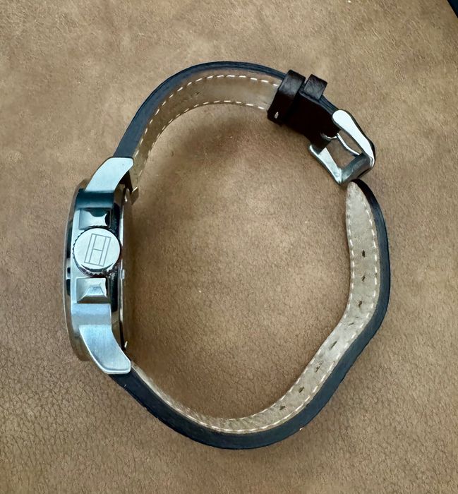 Męski zegarek Tommy Hilfiger, 42mm, brązowy skórzany pasek, nowa bateria