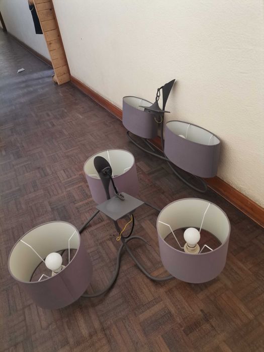 Conjunto candeeiros de sala, impecáveis, como novo