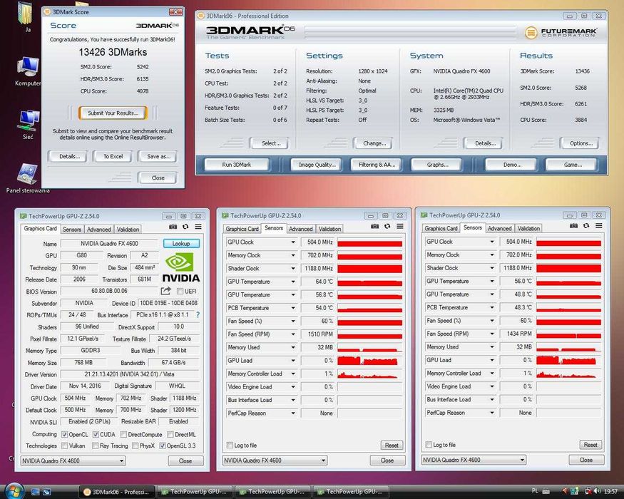 Solidny komputer do gier "retro" Win XP/Vista - QX6700 + Quadro SLI