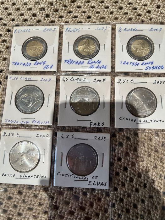 Conjunto de moedas de euro