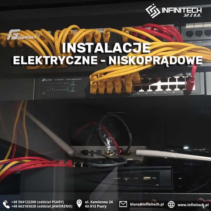 Elektryk, alarm, monitoring, pomiary, protokoły