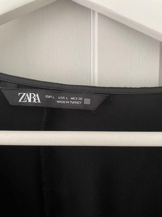 Czarna satynowa sukienka Zara rozm.L