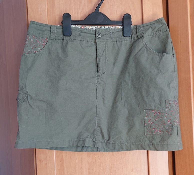 Krótka spódniczka, rozmiar 42, kolor khaki, Bonprix