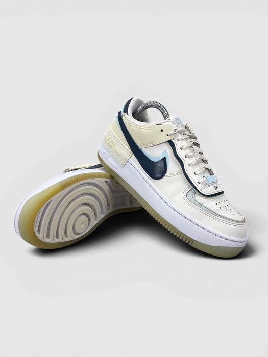 Buty Sportowe Nike Air Force 1 Low Shadow Kremowy Turkus Rozmiar 38