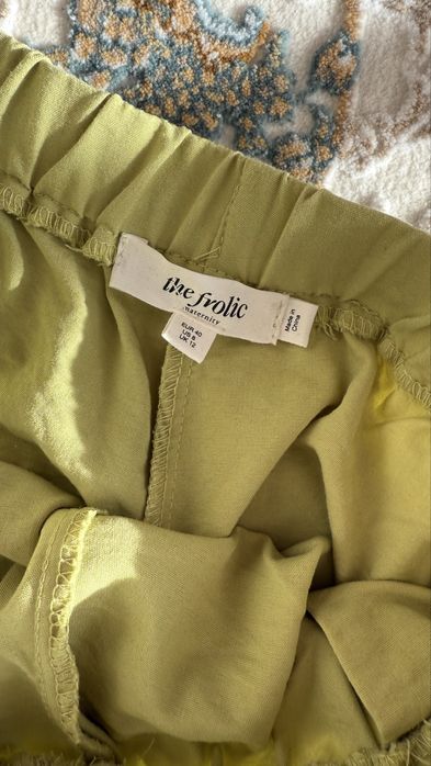 Джинси сіро-чорні і салатові штани для вагітних Л розмір