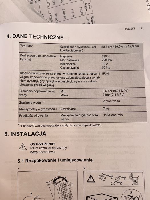 Pralka od góry otwierana