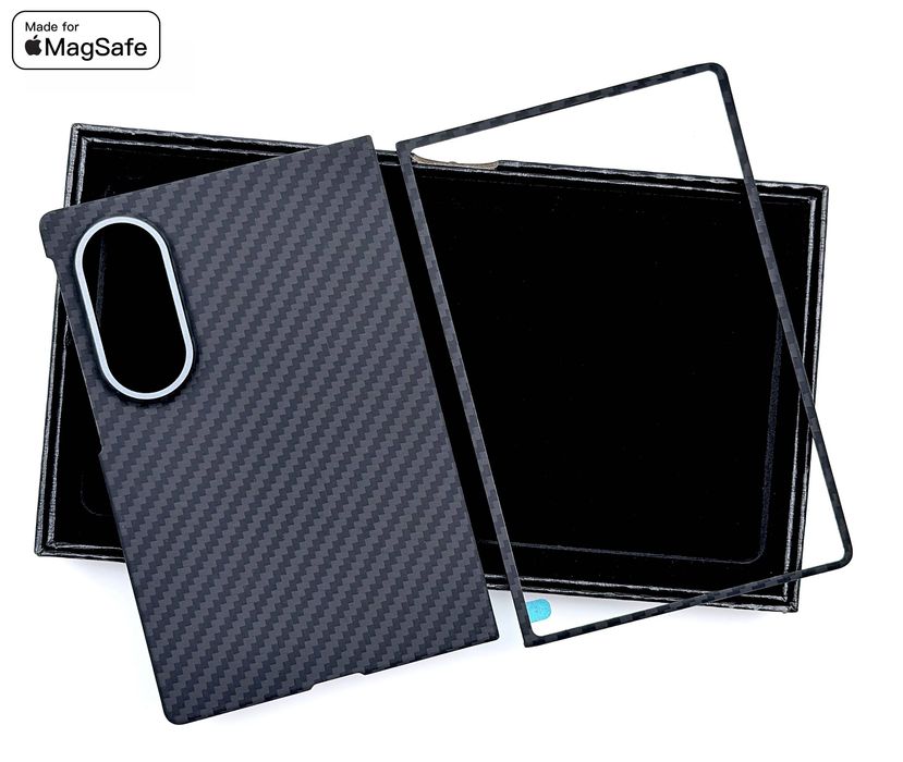 Чехол из настоящего карбона Samsung Fold 8 + MagSafe (Front & Back)