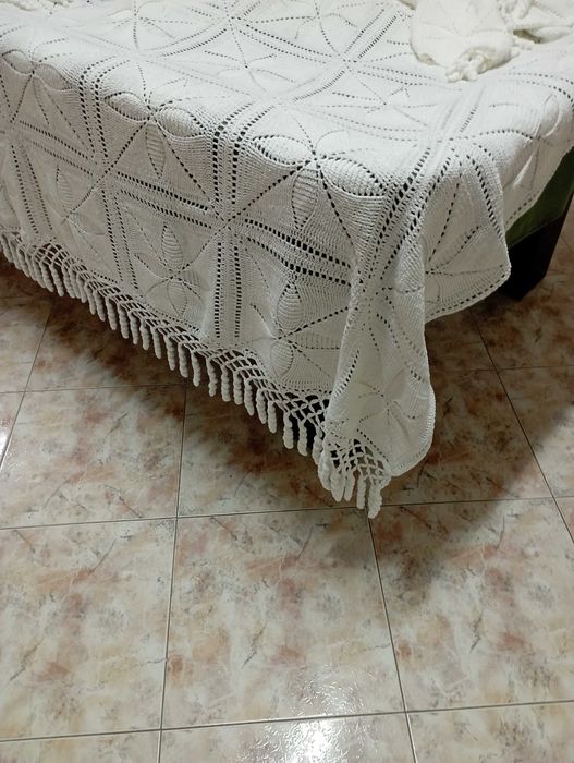 Colcha feita a mão toda em algodão