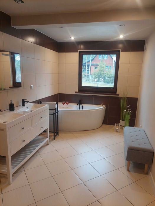 Domek na Kaszubach z ,sauną, banią ruską i basenem.