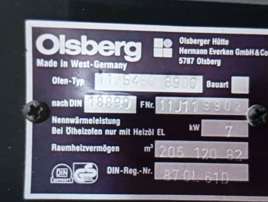 Камін на дровах Olsberg 7 кВт з Німеччини