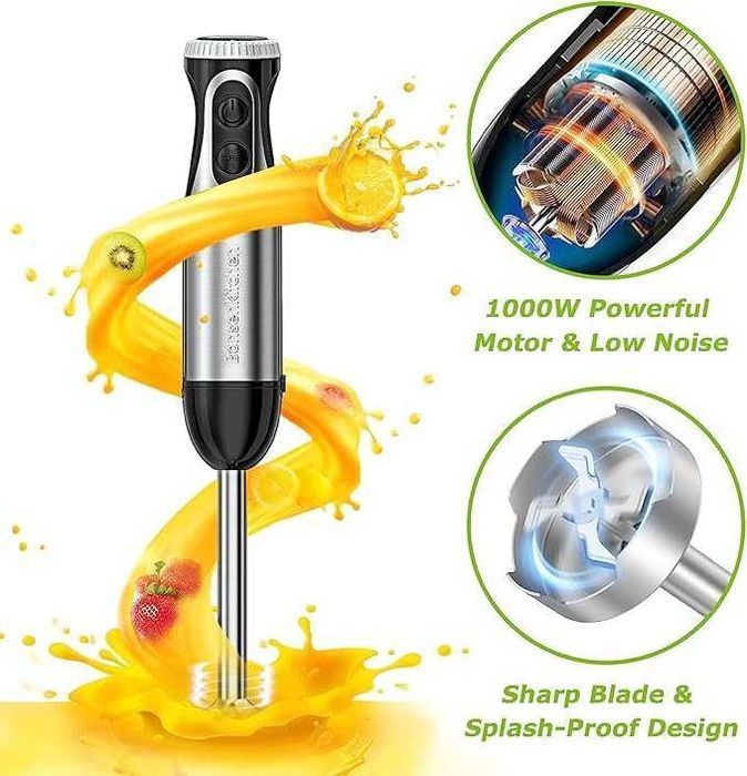 Bonsenkitchen HB3203 elektryczny blender immersyjny 4 w 1,1000 W (64a)