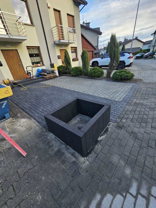 Brukarstwo, Ogrodzenia, Kostka Brukowa, Układanie kostki Brukowej