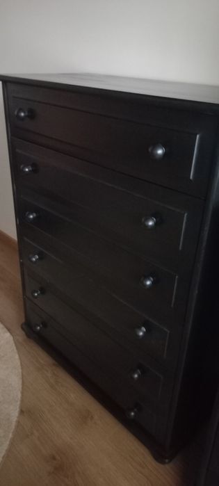 REZERWACJA Czarna sosnowa komoda