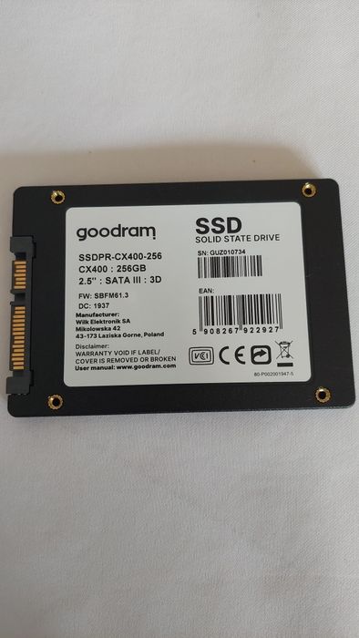 Goodram 256GB 2,5" sata SSD CX400