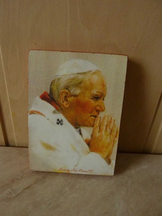 Mały obrazek miniaturka święty Jan Paweł II  papież 10 x7 cm
