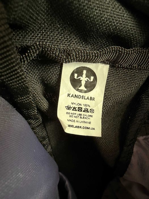 Міський рюкзак чорний Roll Top Black Kandelabr кордура