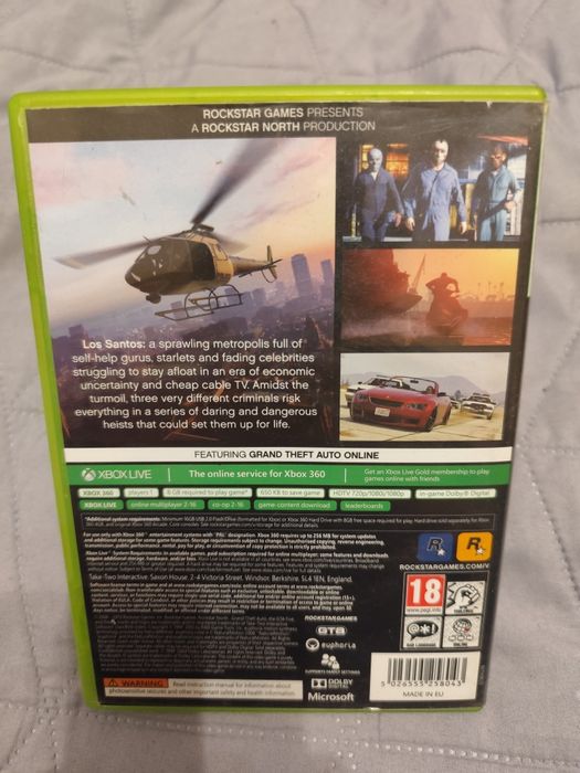 Gra GTA 5 na Xbox 360