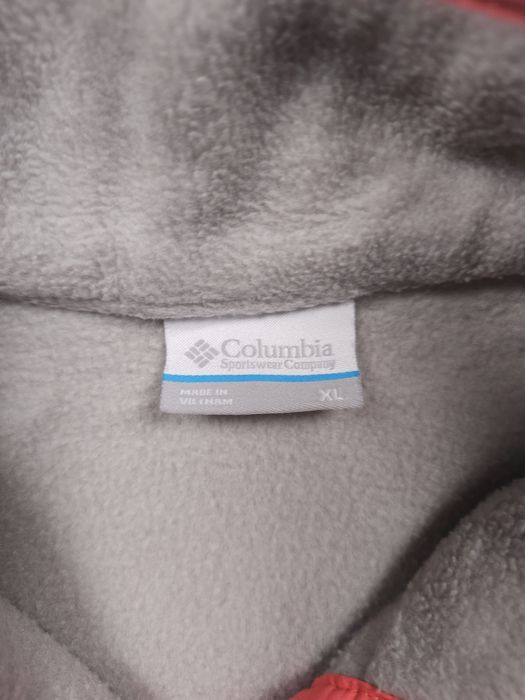 Columbia Benton Springs Half Snap Fleece Pullover White Coral Accents