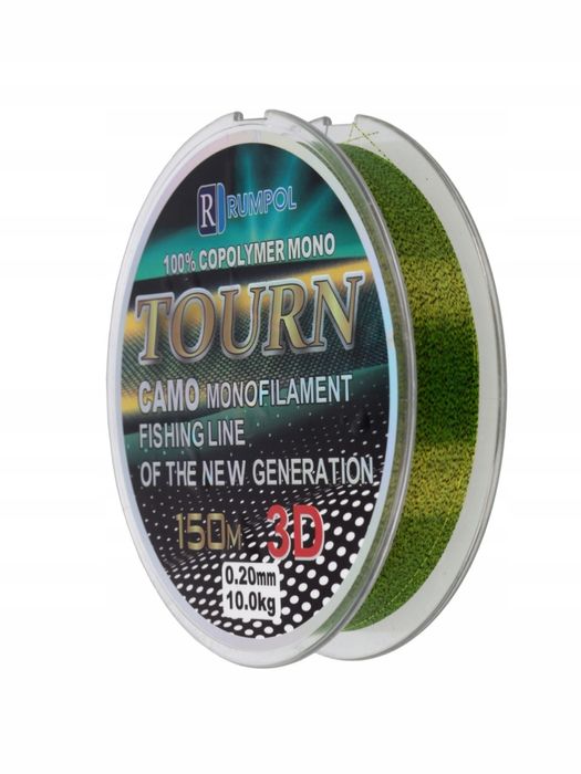 Żyłka wędkarska TOURN 3D 0,16mm 8kg 150m żyłka 3D