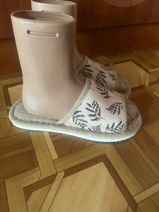 Домашні капці тапочки. Льон