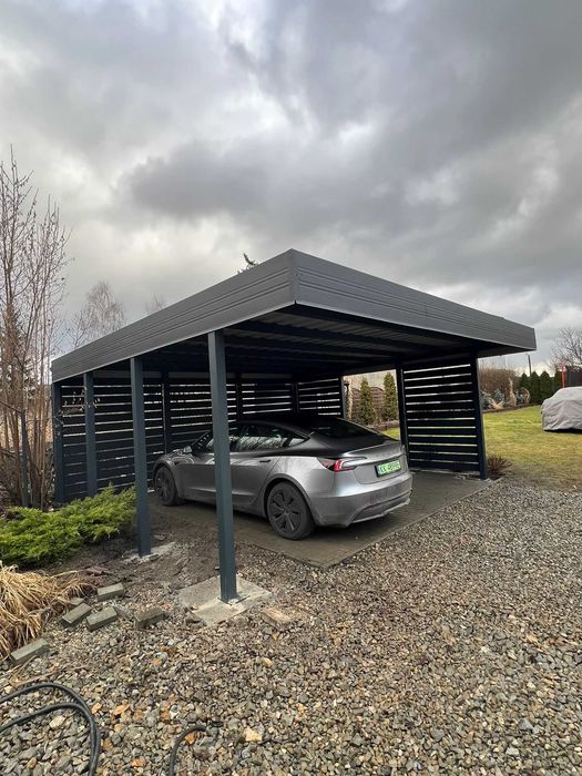 Wiata garażowa carport zadaszenie ze stali na wymiar