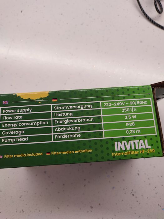 Pompka akwariowa filtr invital z ceramiką
