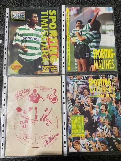 Coleção de Programas de Jogo Sporting CP (Anos 90) – Taça UEFA e Liga dos Campeões