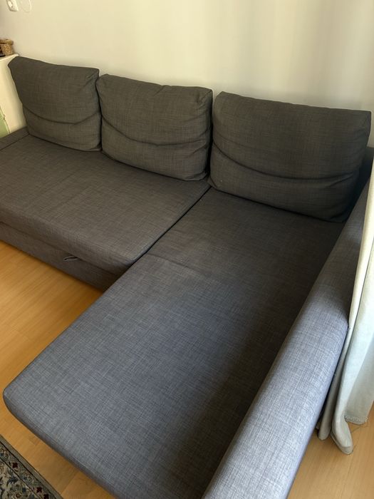 Sofá-cama de canto c/ arrumação