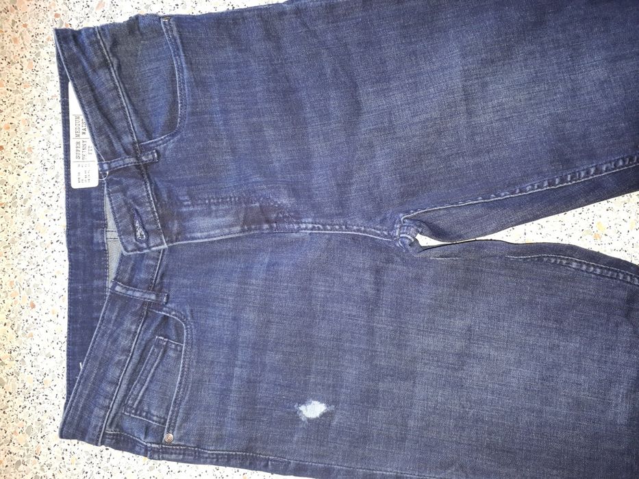 Nowe 36/38 wysoki stan super skinny fit dżinsy jeansy granatowe