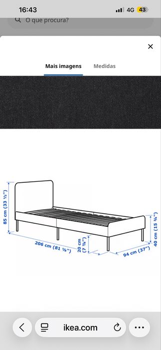 Cama solteiro Ikea