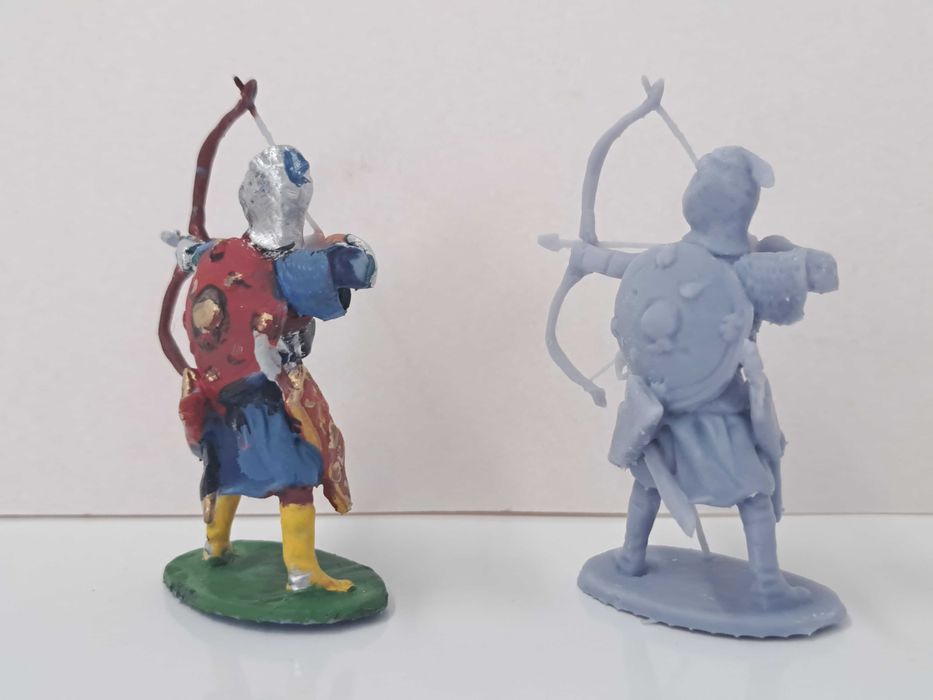żołnierzyki  prl figurki historyczne pancerny z łukiem