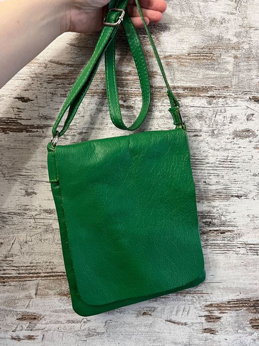 Чоловіча/жіноча сумка месенджер, крос-боді, натуральна шкіра