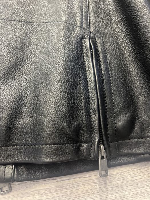 Нова шкіряна куртка байкерська L