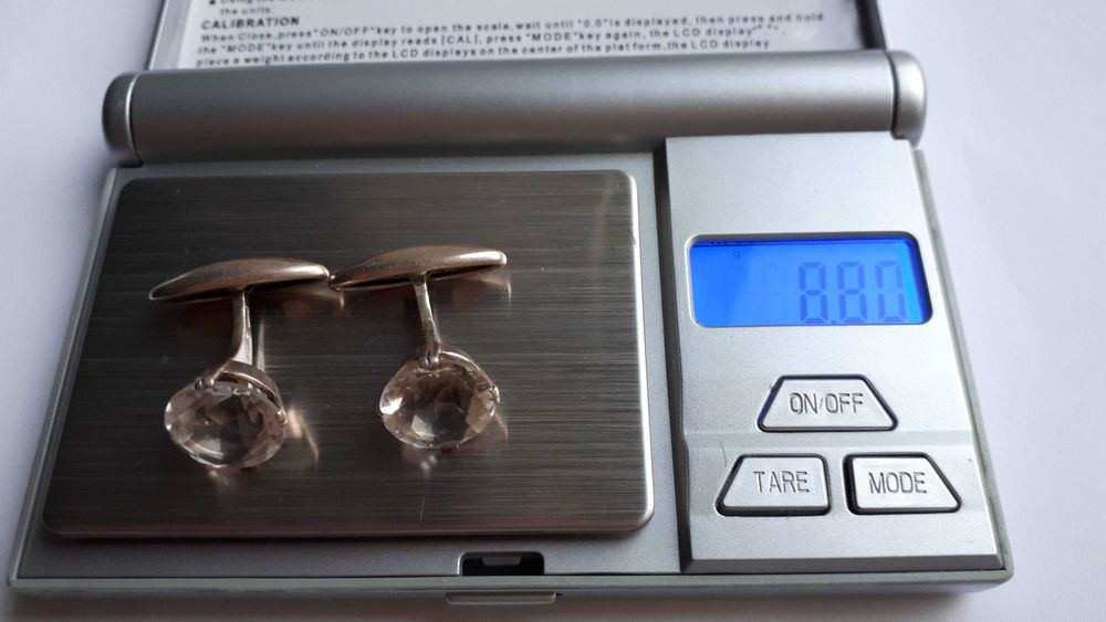 Запонки серебряные винтажные СССР серебро 875 проба позолоченные