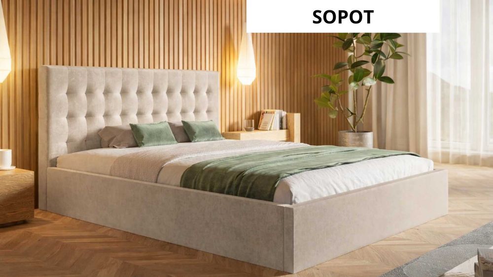 10 LAT GWARANCJI Łóżko tapicerowane ze stelażem metalowym - PRODUCENT