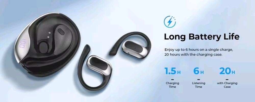 Навушники бездротові Bluetooth 5.4, спортивні Erazer A05, наушники