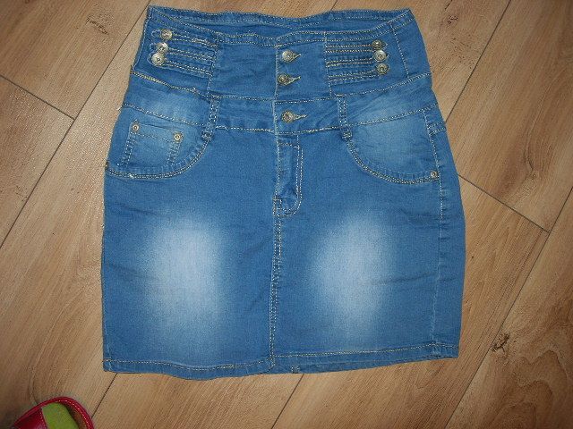 Spódnica jeans wyższy stan MINI rozmiar 38 jak nowa!