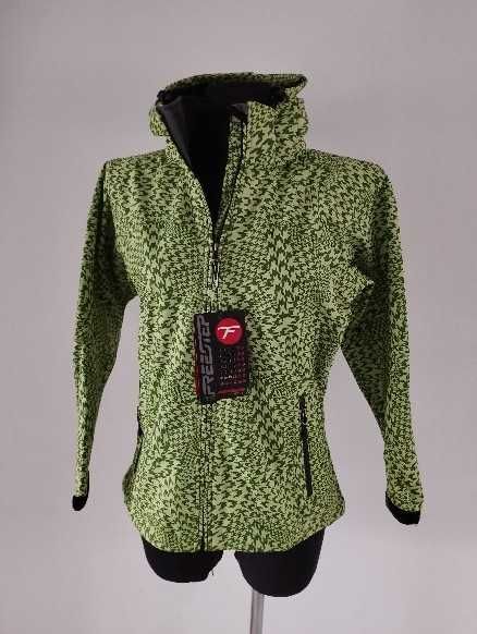 Nowa kurtka damska Softshell zielona pepitka M (s/m) kod820
