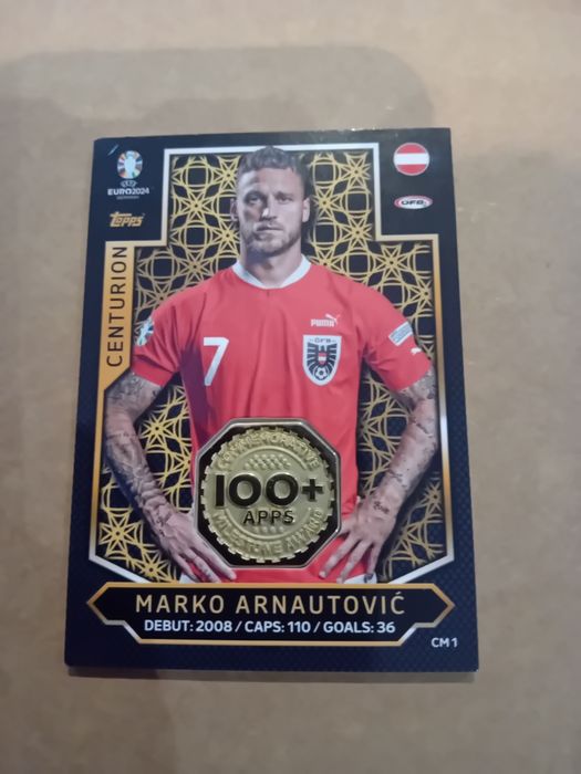 Centurion Relic Card  Marko Arnautovic Euro 2024 -  36 Goals