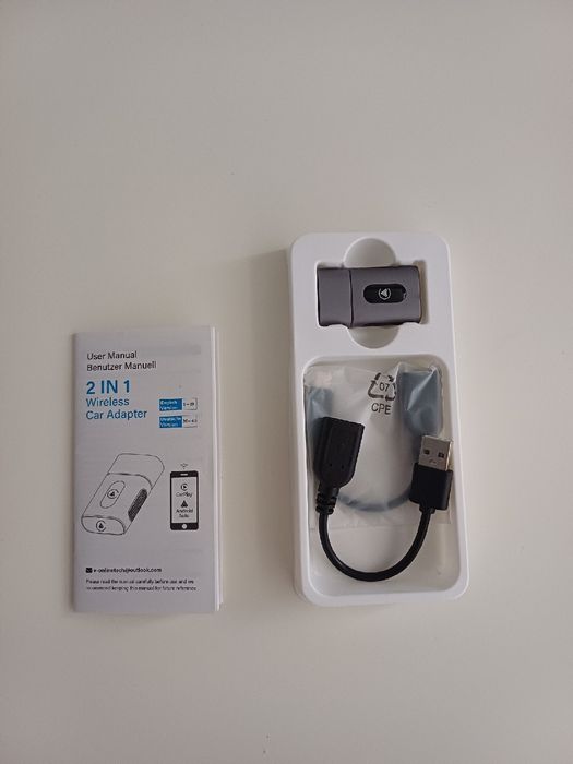 Bezprzewodowy Adapter 2W1 CarPlay, Android Auto