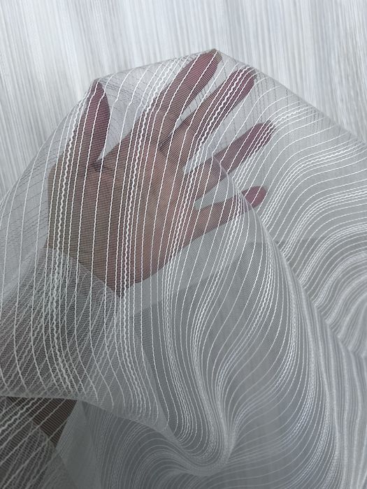 Тюль дощик бамбук сітка  льон велюрова  шовкова нитка біла білосніжна