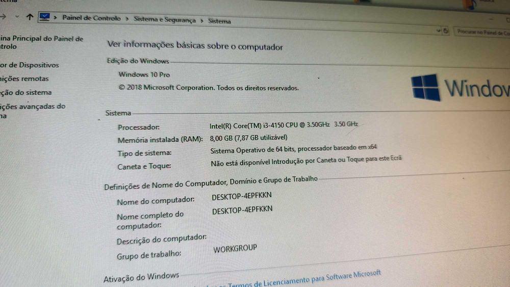 PC Computador torre desktop Intel i3 8Gb RAM - Pronto a usar