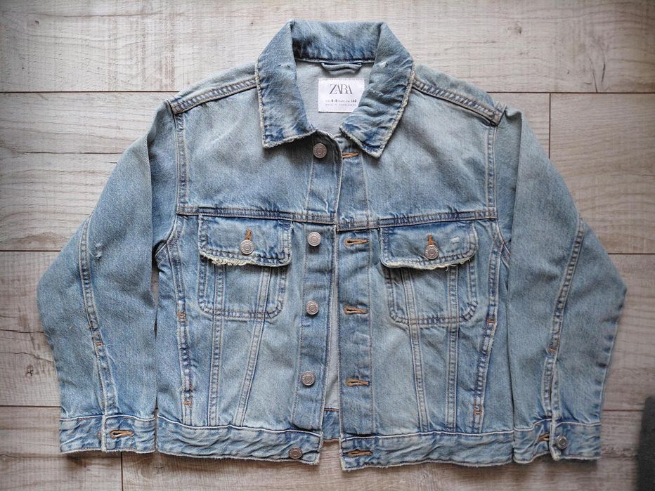 Джинсова куртка дівчинка 6 7 8 9 років 120 130 джинсівка zara