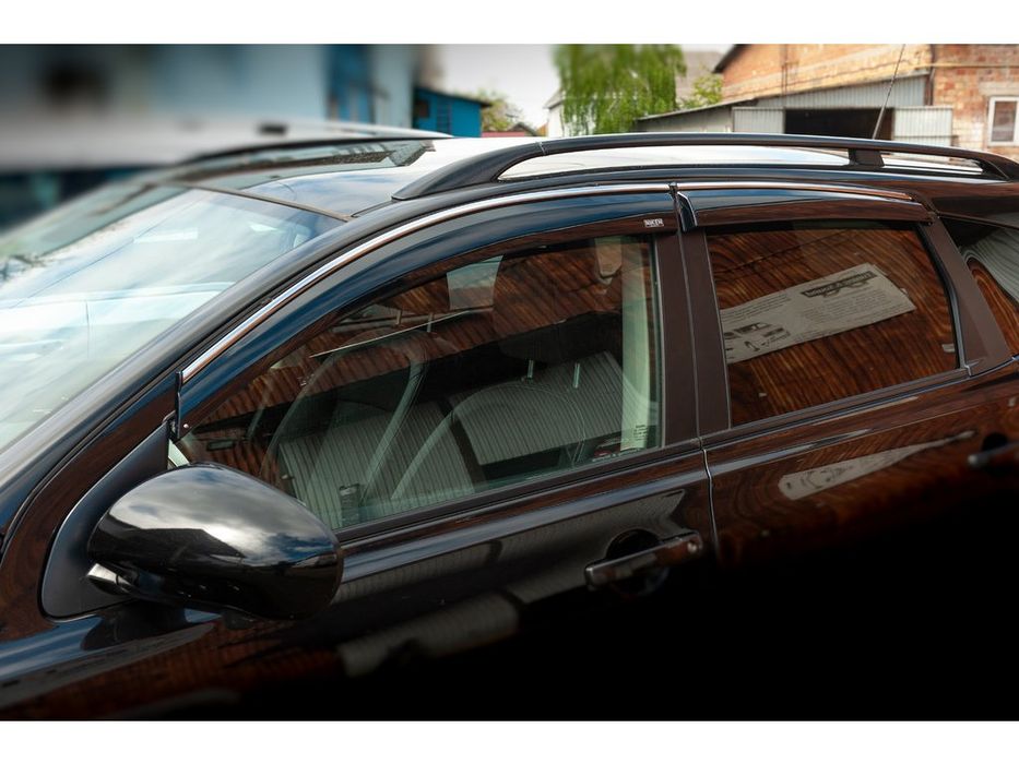 Nissan Qashqai 2007-2014 Вітровики з хромом Niken Для 5 місцевого