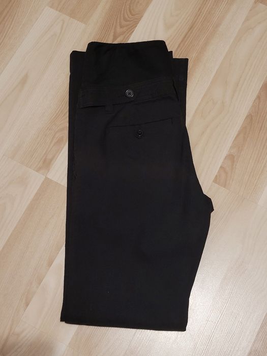 Spodnie ciążowe H&M r.S, spodnie dla ciężarnych,proste nogawki, czarne
